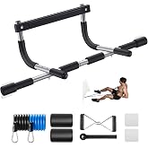 Ally Peaks Pull Up Bar for Doorway | Thickened Steel Max Limit 440 lbs Upper Body Fitness Workout Bar| Multi-Grip Strength for Doorway | Indoor Chin-Up Bar Fitness Trainer for Home Gym Portable