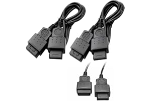 KKOZESST 2PCS 6FT Controller Extension Cable for Sega Saturn Gamepad – High-Quality Joystick Lead Cord for SEGA Saturn Console, Extension Cable for SS Gamepad
