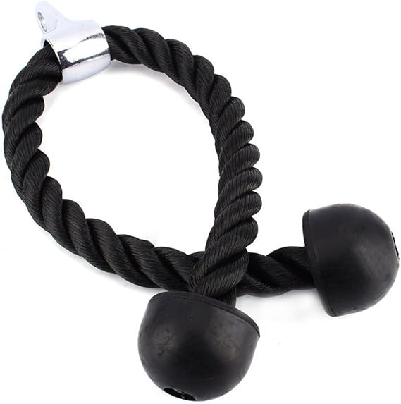 XLKJ Tricep Rope Attachment Bar, Double Grip Handle Cable for Gym