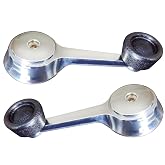 Lcyolada 2 Pcs Inside Manual Window Crank Handles Compatible with 1987-1991 Jeep Wrangler, 1974-1983 Cherokee Wagoneer, 1974-1988 Jeep J20 J10, 1984-1991 Grand Wagoneer, Chrome