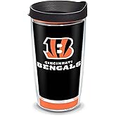 Tervis Made in USA Double Walled NFL Cincinnati Bengals Insulated Tumbler Cup Keeps Drinks Cold & Hot, 16oz, Touchdown
