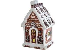 Kurt S. Adler Cookie Jar Gingerbread House, 10.2-Inch, Brown