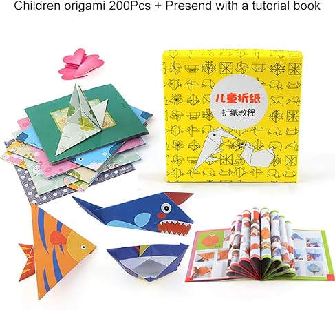Amazon Co Jp Wblmf 子供の紙切り紙セット教育エイズのおもちゃ折り紙紙子供の紙切りセットハサミ 折り紙0枚 おもちゃ