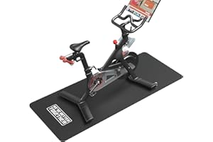 Bike Mat for Peloton Bike or Tread, COOLWUFAN Carpet Protection Exercise Thick Mats for Treadmill & Stationary Bike, Bike Mat, Exercise Mat for Indoor Cycling, Yoga Mat, Accessories for Peloton