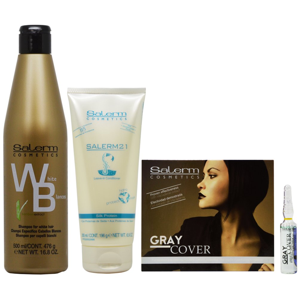 Amazon Com Salerm White Shampoo For Gray Hair 21 Silk Protein