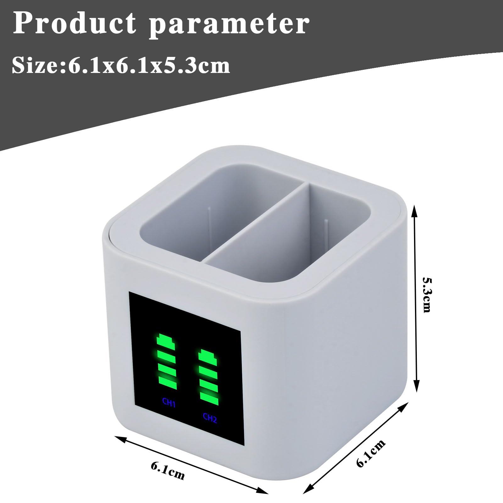 6040mAh Akku mit Ladegerät für Ring Video Doorbell 2/3/3 Plus/4, Spotlight Cam, Stick Up Cam und Peephole Cam Indoor 9