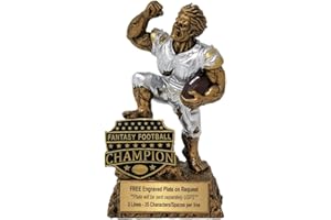 Decade Awards Fantasy Football League Champion Monster Trophy/FFL Winner Beast Award 6.5 Inch Exclusive,gold, silver