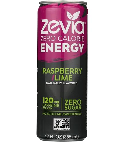 ソーシャー Zevia Zero Calorie Energy Drink, Mango Ginger, 12 Ounce Cans (Pack