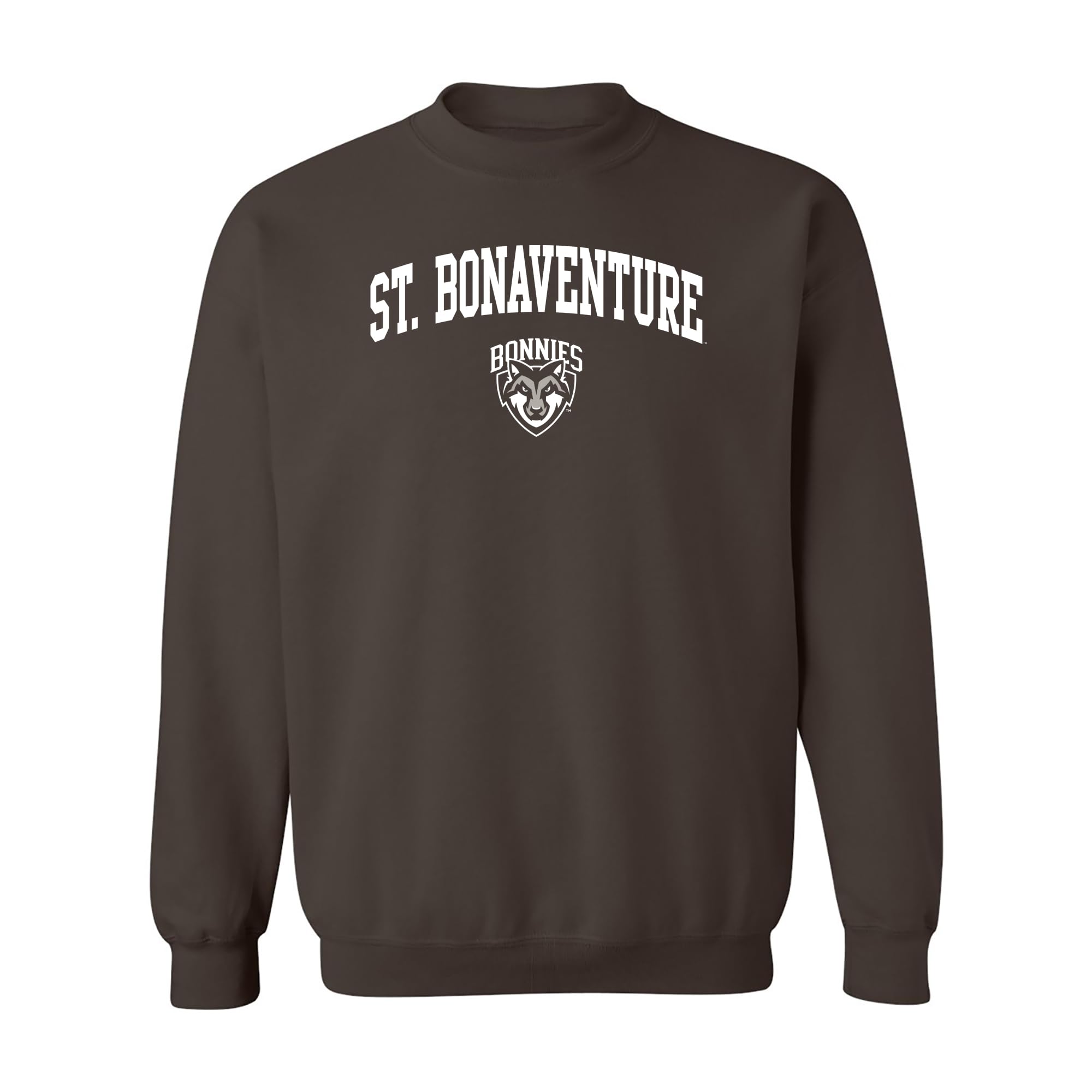 UGP Campus Apparel AW03 - St. Bonaventure Bonnies Arch Logo Crewneck Sweatshirt - X-Large - Dark Chocolate Image