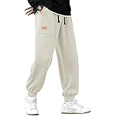 UK loees Men's Corduroy Joggers Pants Casual Cargo Pants Drawstring Elastic Waist Baggy Tapered Sweatpants