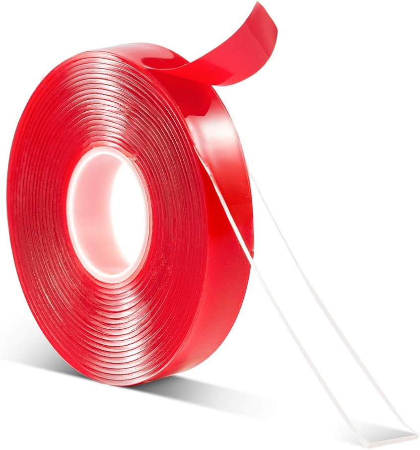 Double Sided Mounting Tape - 1/2”10’Removable Outdoor Double Sided Tape Clear Sticky Heavy Duty Adhesive Suitable for Room Decor/Bathroom Decor : Office Products