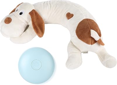 WEOK Heartbeat Toy for Dogs Cats Anxiety Relief Plush with Heartbeat Module