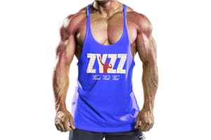 JEEING GEAR Men's Stringer Bodybuilding Workout Gym Tank Tops Training Y Back Cotton
