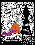 Horror Night Adults coloring book: Skull and Witch Design for Relaxation by Tiny Cactus Publishing