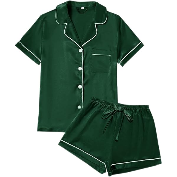 Kids Silk Pajama Sets – Short Sleeve 2-Piece PJS, Soft Sleepwear With Pockets, Sizes 5-6Y To 13-14Y