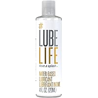 Lube Life Water Based Personal Lubricant, Lube for Men, Women & Couples, Non-Staining, 4 Fl Oz (120 mL)