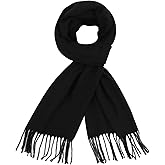 RonFoxi Plaid Scarf for Women Men, Lightweight Classic Tartan Tassel Scarves Fashion Warm Winter Chunky Scarf Cold Weather