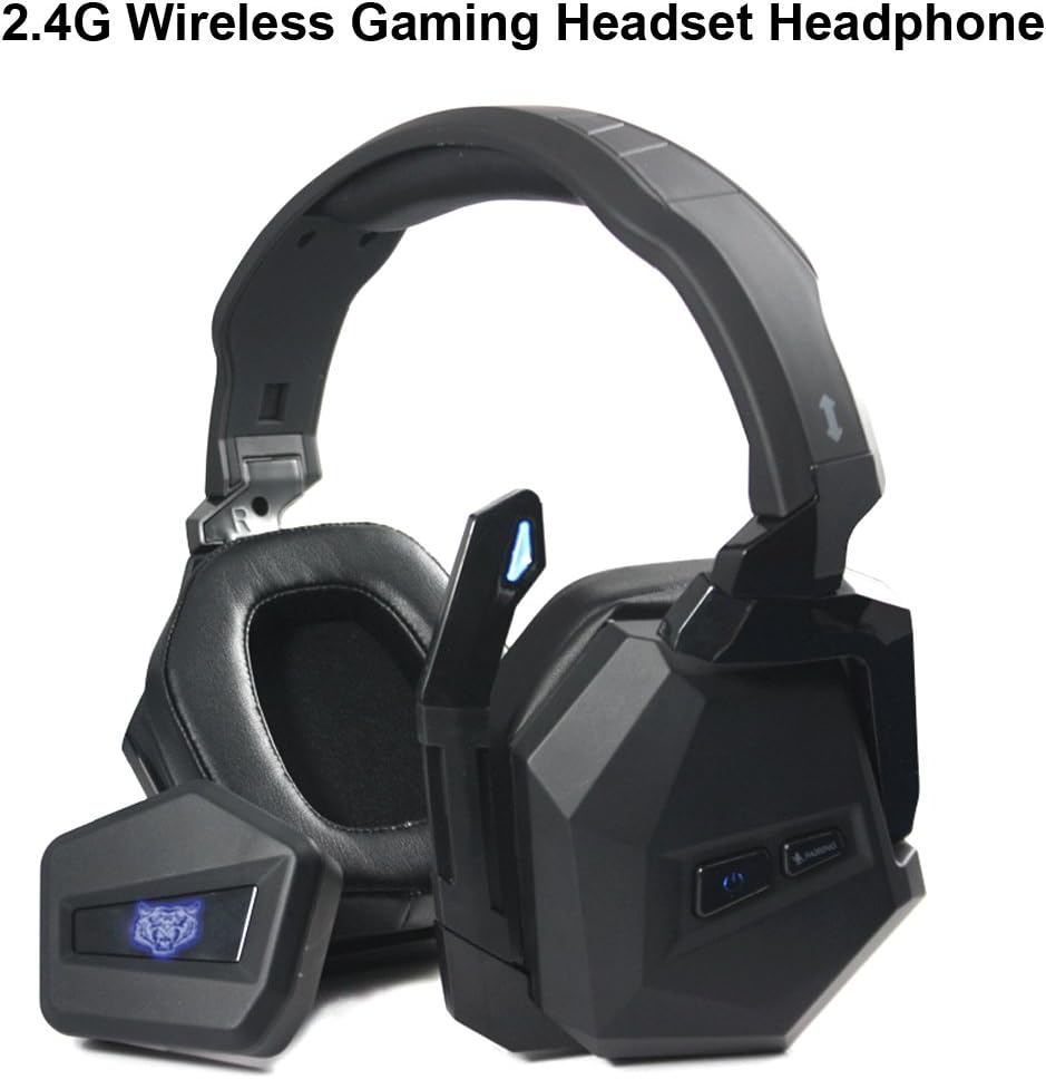 GreeGear Stereo Wireless Bluetooth Gaming Over-Ear Headphone Gaming Headset with Optical Fiber for Xbox ONE,Xbox 360,PS4,PS3,PC Video Game Headphones with Detachable Microphone