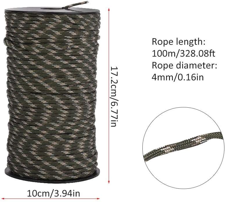 Bnineteenteam Climbing Rope Home Fire Emergency Escape Rope Multifunctional Cord Safety Rope for Hiking Caving Camping Engineering Protection(Forest Camouflage) : Sports & Outdoors