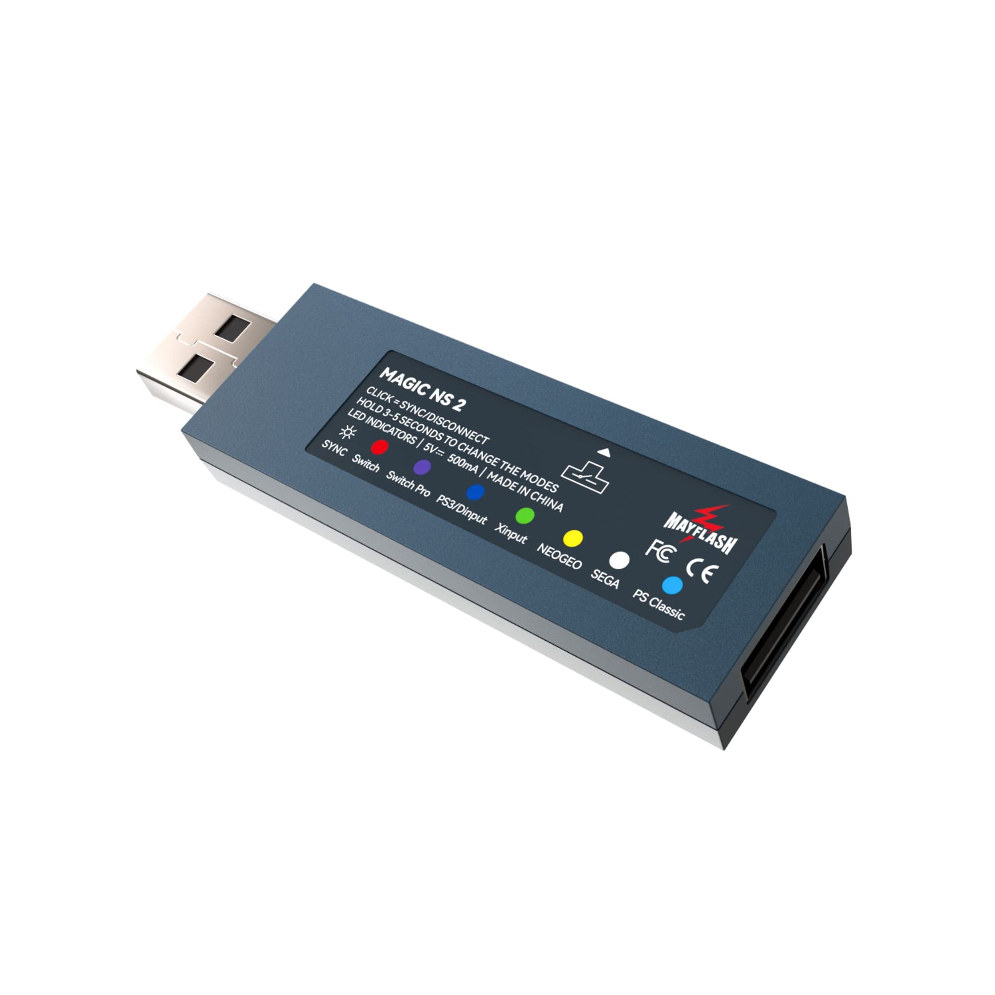 Mcbazel Mayflash Magic NS 2 Wireless USB Adapter for Switch/ Switch2/Switch OLED/Windows/Raspberry Pi, Compatible with Series X&S Controllers and More（Not support for Joy-Con 2 and Pro 2 Controller)
