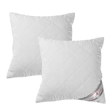 WOLTU KN032wsQ2, 2er Set Kopfkissen Steppkissen Kissenfüllung Sofakissen Füllkissen mit Reißverschluss, 45x45 cm, Innenkissen