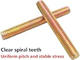 Qrity M10 x 60mm Carbon Steel Full Threaded Rods Bar Studs Coloured Zinc 10Pcs view 8