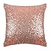 Decorative Throw Pillow Cover for Couch - PONY DANCE Solid Sequins Cushion Cover Bling Square Sofa Pillowcase with Hidden Zipper,18