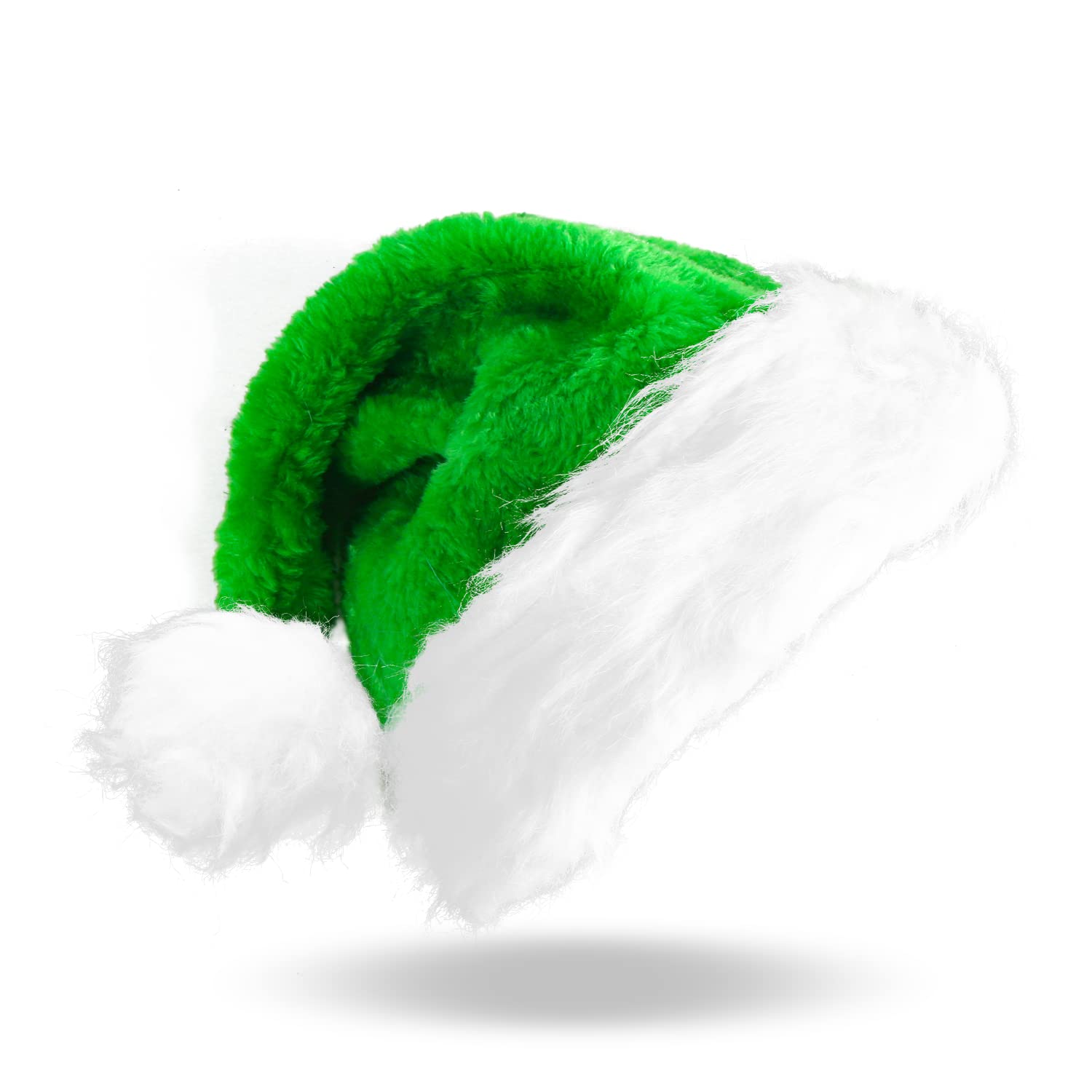 VEYLIN Father Christmas Hat Green Santa Hats Large for Adults Men Women Thickened Warm Christmas Party Hats — image 1