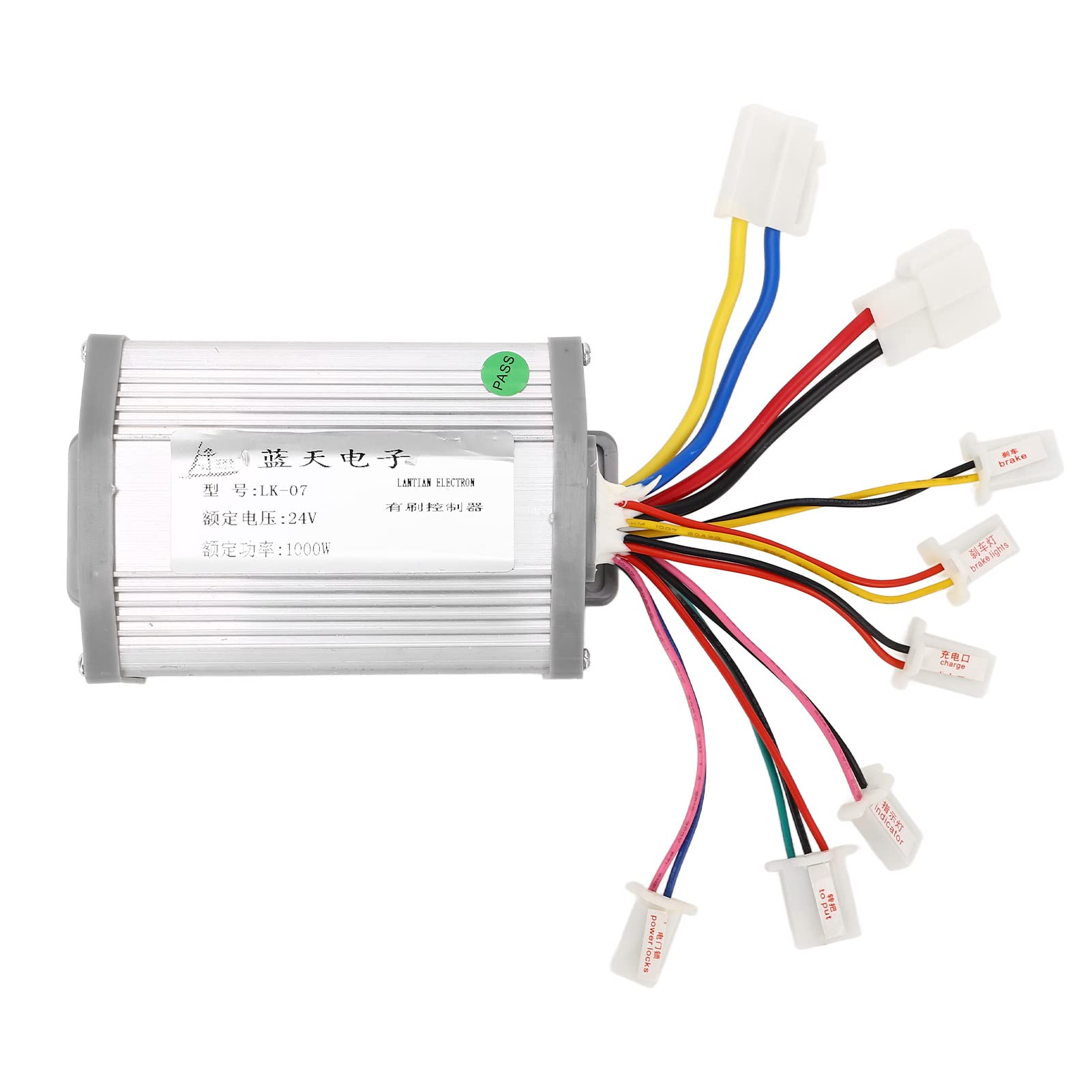 Fockety Electric Bike Brushed Controller, 24V 1000W Brushed Motor Speed Controller, Brush Motor Driver Control Module Brush Motor Control Box for Electrical Scooter E Bike Bicycle Tricycle