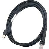 SOTESIN Barcode Scanner Cable for Honeywell, USB to RJ45 Cable, CBL-500-300-S00 1900GHD 1902GHD 1902GSR 1300G 1250g 1450G 1200G 1400G 1900-C 1950G (3M / 10FT Flatted USB Port)