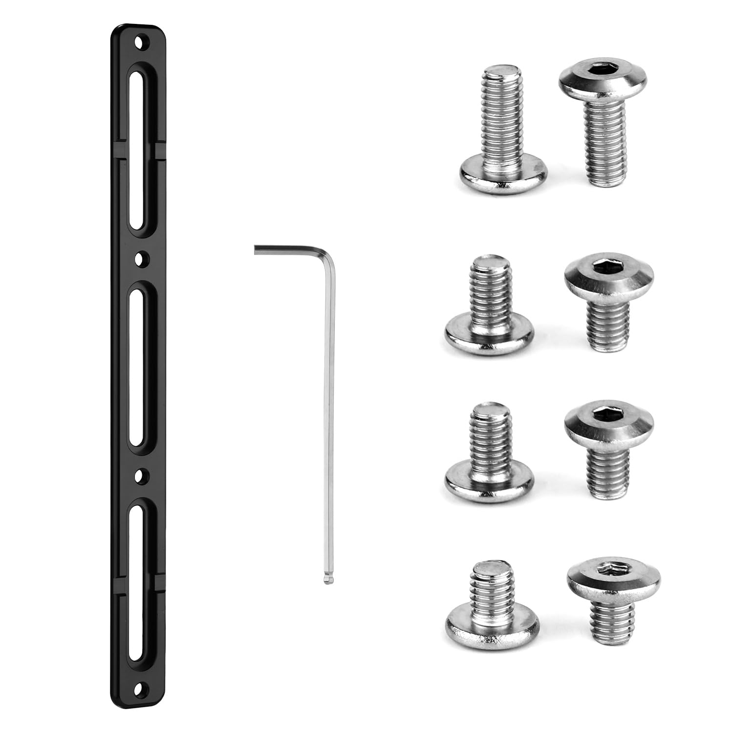 Bike Bottle Cage Adapter, Bicycle Bottle B-RAD Mounting Base Aluminum Alloy Adjustable Alt Position Cage Mounts Water Bottle Cage Mount Brackets for MTB Road Mountain Bike (3 Slot, Black)