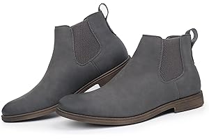 Hawkwell Men's Plus Size Chelsea Boots Classic Casual Dress Ankle Boots in Regular and Plus Sizes