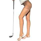 BAROBIRDIE 30D Golf Stocking Stirrup Sheer Pantyhose Tights for Women UV Protection Outdoor Sports (Medium)