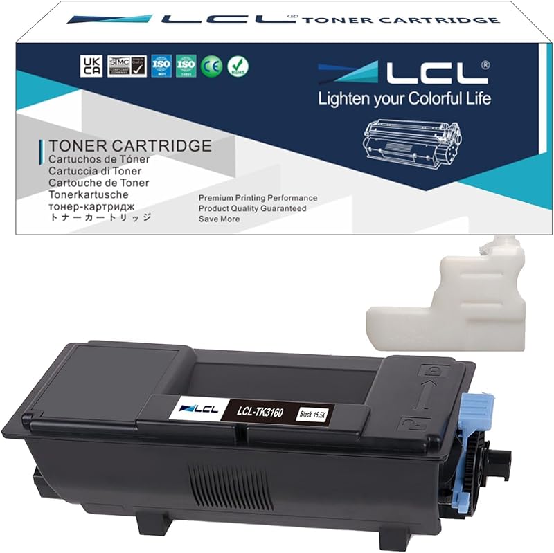 LCL TK3160 Toner Cartridge w/ Chip for Kyocera ECOSYS P3045dn P3050dn M3145dn