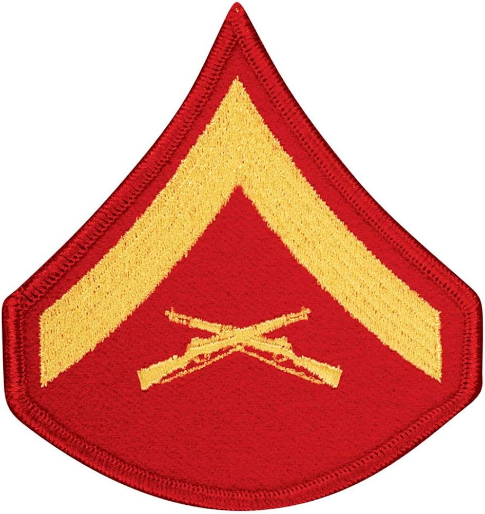 United States Marine Corps (USMC) chevron gold embroidered