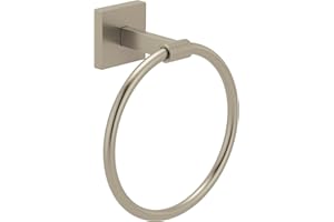 Moen Triva Brushed Nickel Contemporary Wall Mount Bathroom Hand Towel Ring, BP1885BN