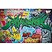 Kid’s Room Nursery Photo Wallpaper – Graffiti Wall – Picture Decoration Colorful Writing Pop Art Urban Street Style Hip Hop Image Decor Wall Mural (82.7x55.1in - 210x140cm)