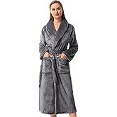 Vislivin Womens Robes Plush Bathrobe Long Warm Fleece Robe