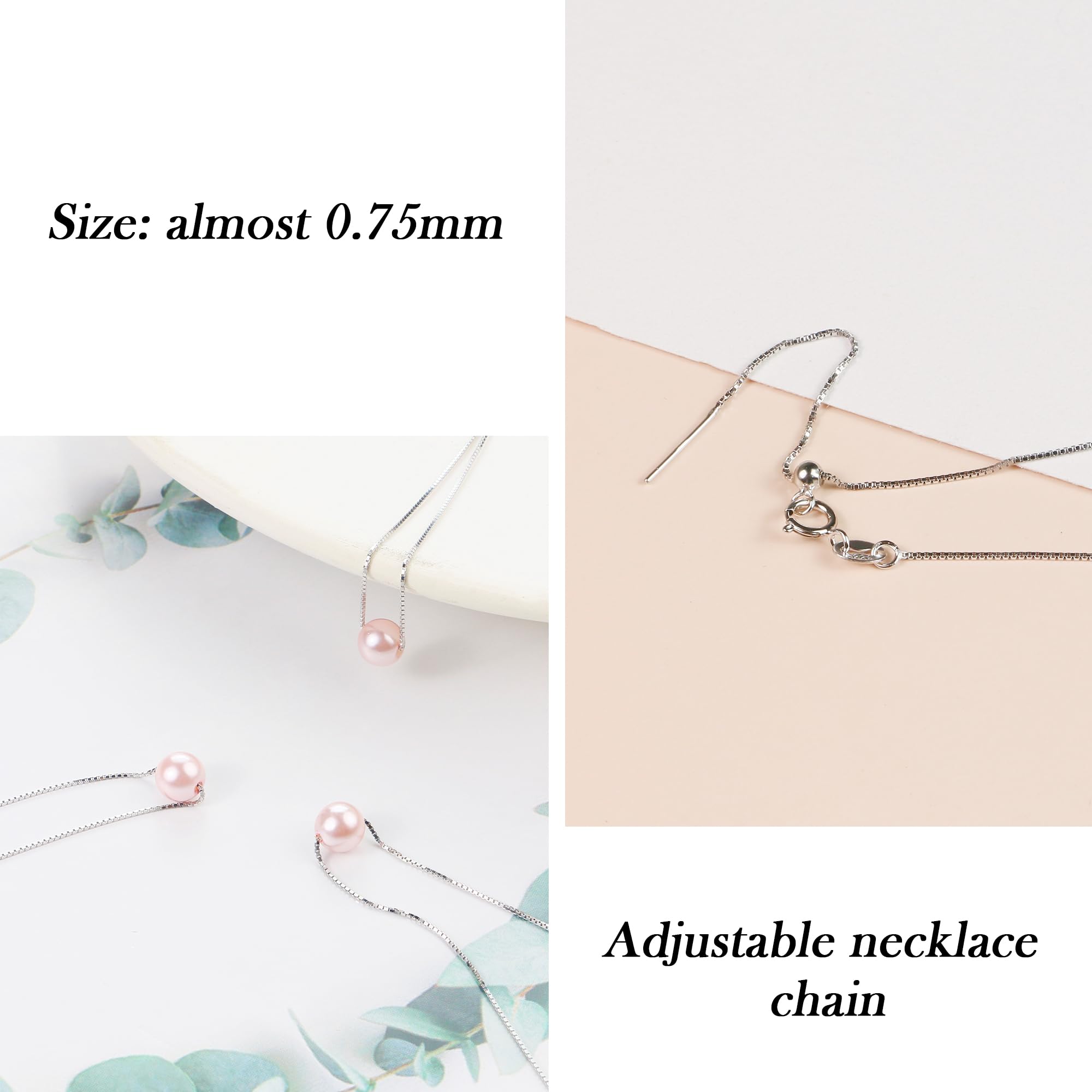 Sereney Birthday Gifts for Girls Women, Sterling Silver Pearl Necklace as 7 9 10 11 13 15 16 18 21 30 40 50 60 Year Old Birthday Gifts, Single Pearl Necklace as Bday Gifts for Friends Lockets