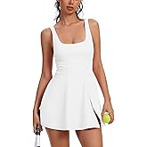 Cecinlyn Womens Tennis Dress Built in Shorts Athletic Dress with Pockets for Golf Workout Active