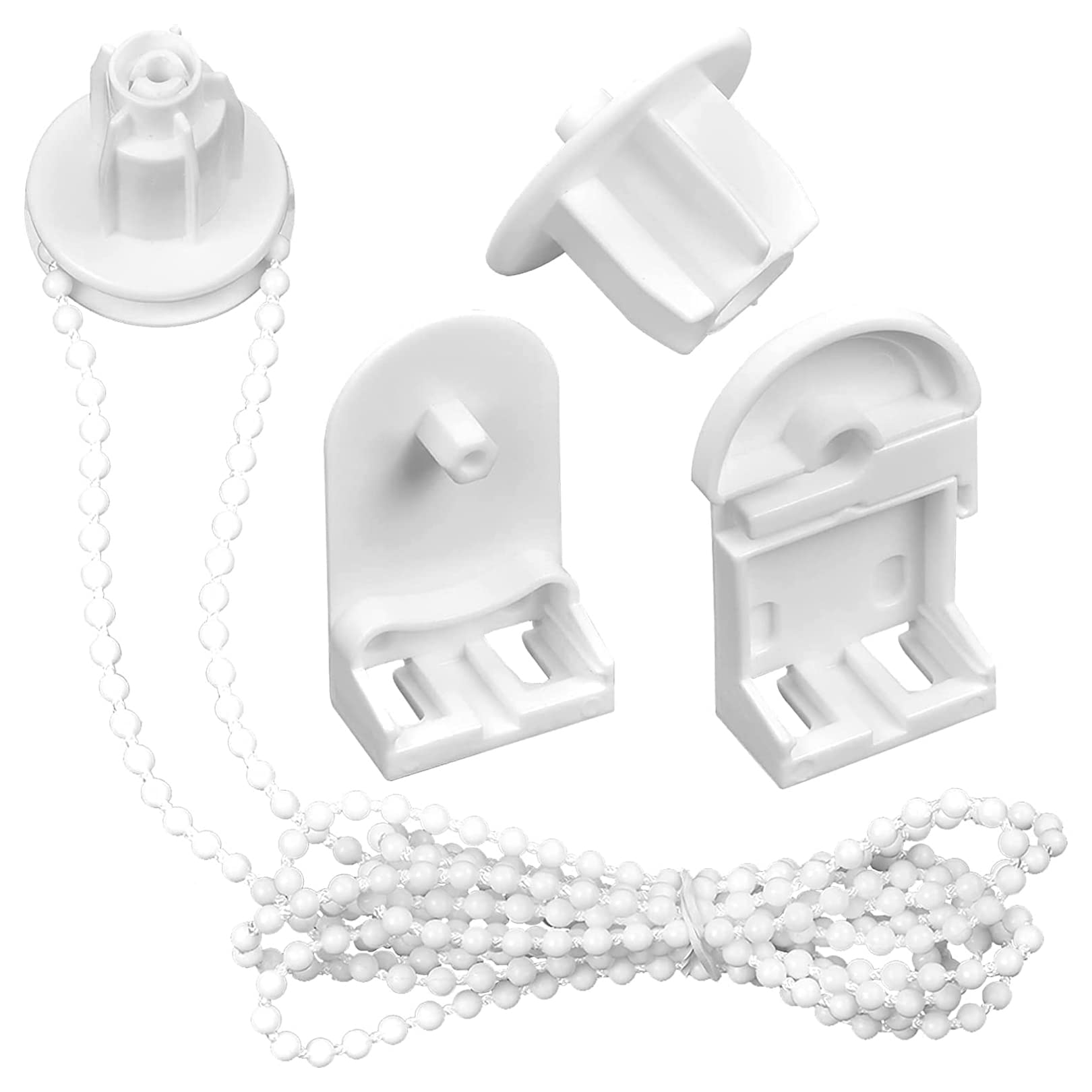 SHENLONG Roller Blind Fittings Replacement Repair Kit,25mm Plastic Spares,Curtain Brackets Accessories with Beaded Chain Spare Kit for Curtain Rods/Blackout