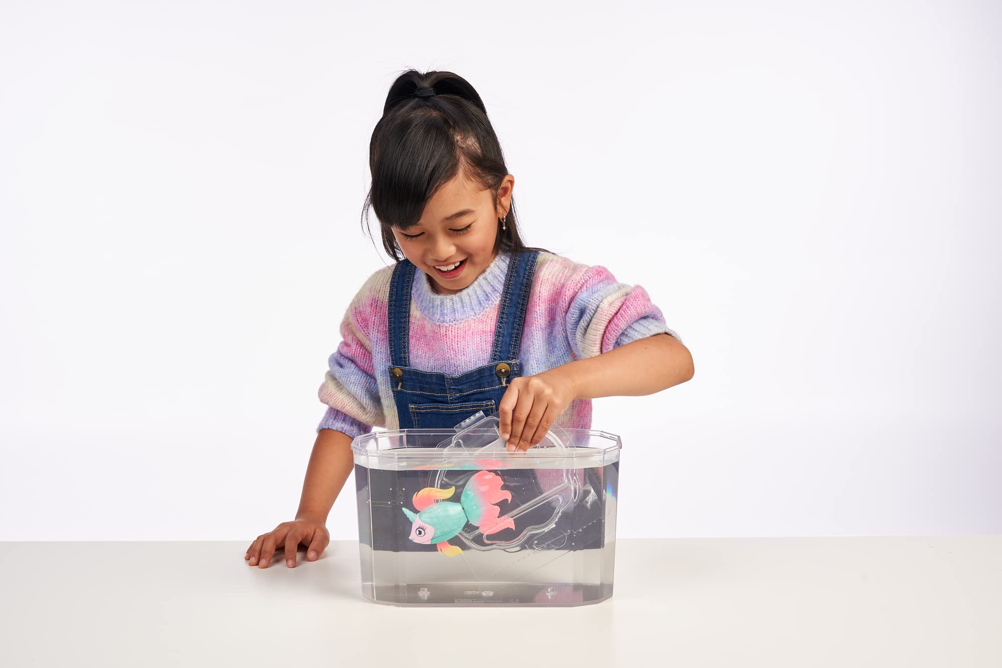 Lil' Dippers: Fantasea | Interactive Toy Fish & Tank, Magically Comes Alive in Water, Feed and Swims Like A Real Fish