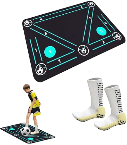 Tapis D'entraînement Football - 60x90 Cm - Antidérapant, Silencieux - Pour Dribble Et Agilité