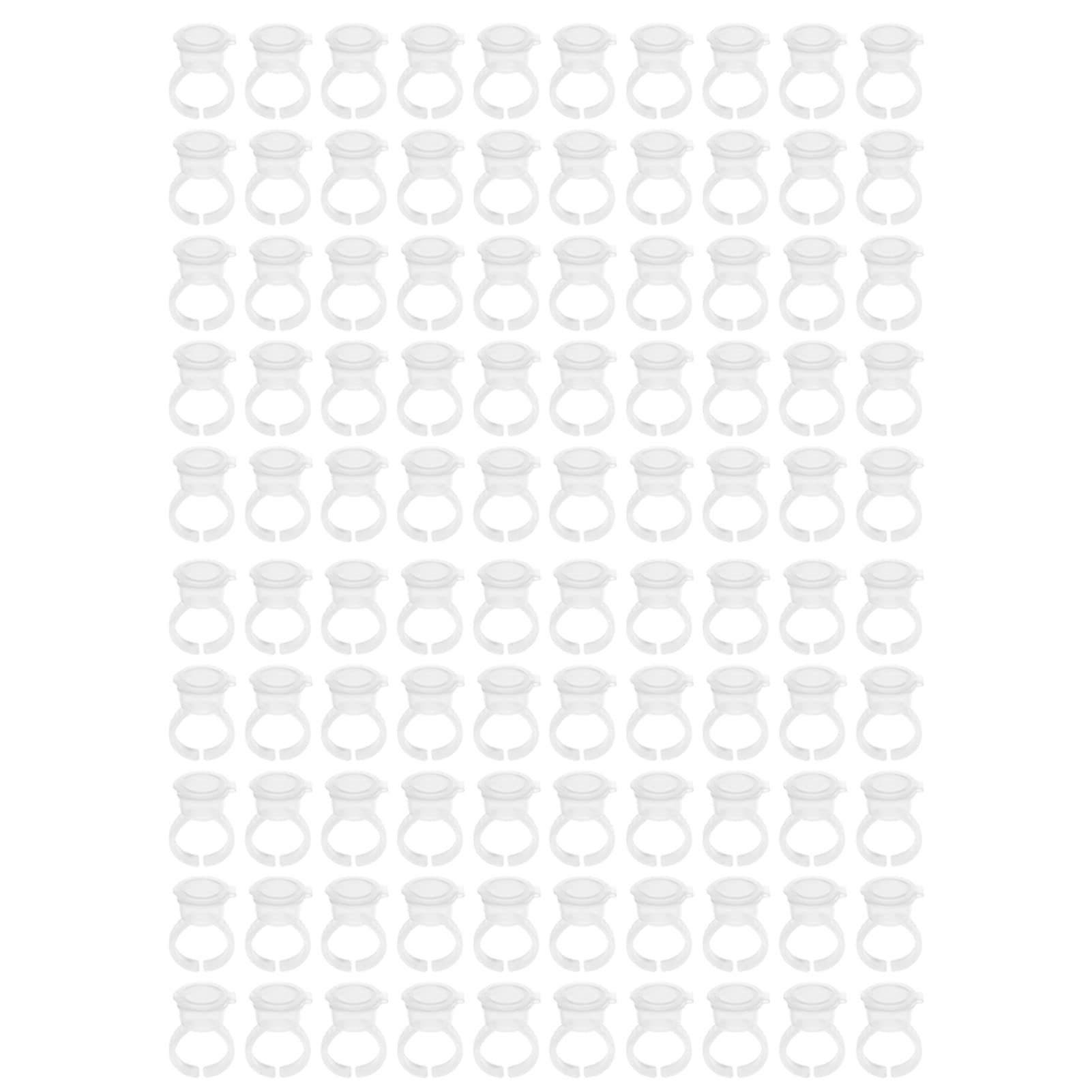 Socobeta 100pcs Tattoo Ink Ring Cups, Pigment Ink Cups Eyelash Extend Pigment Ink Holder Container Cup with Lid Tattoo Kit