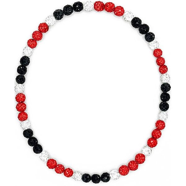 Collana Con Perline Di Strass A Tema Baseball - Bling Ice - Regalo Per Fan E Atleti