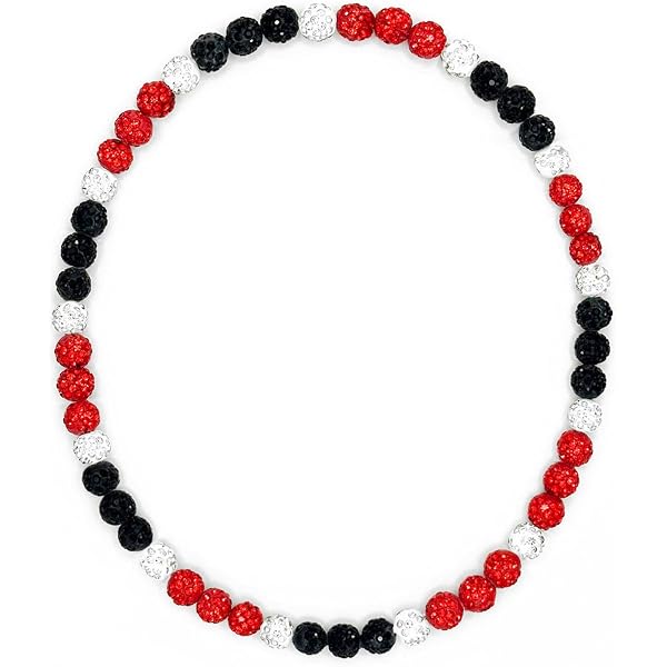 Collana Con Perline Di Strass A Tema Baseball - Bling Ice - Regalo Per Fan E Atleti