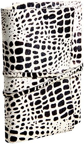 HandCrafted Leopard Design Leather Diary Travel Journal Sketchbook Notebook With Soft Fur Feel Cover