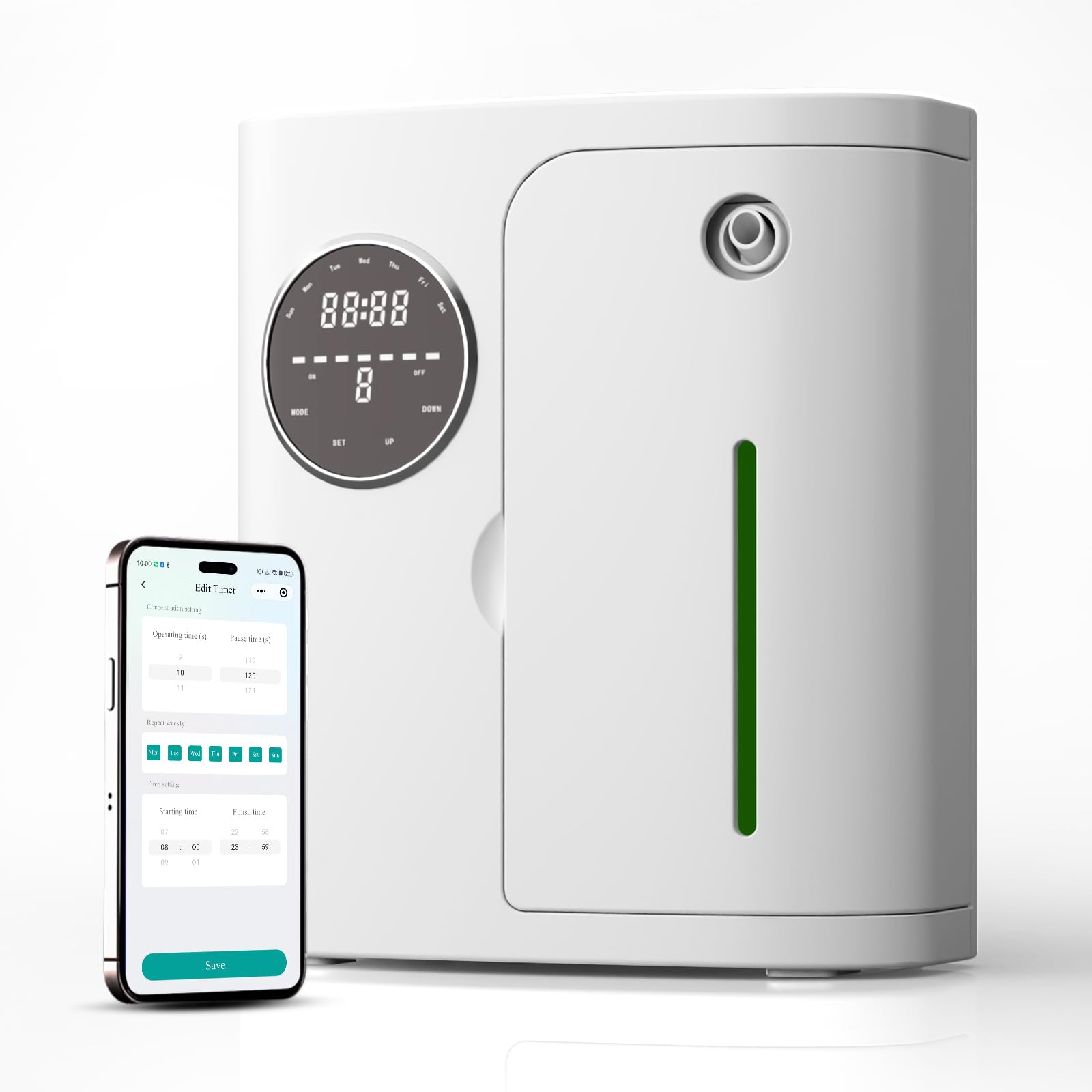 Photo 1 of CVRAW Waterless Diffuser, 2500 Sq.Ft Coverage, Essential Oil Diffusers, Plug in Scent Air Machine with App Control, 160ML, House Warming Gift Ideas for New Home, Large Room, Office, Hotel, White