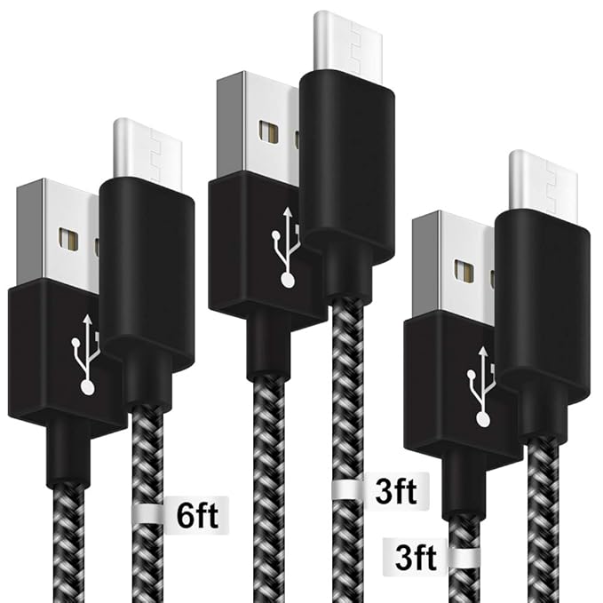 Solocil USB C Kabel, [3 Stück 1M 1M 2M] USB Type C Ladekabel High Speed Nylon Type-C Kabel für Samsung Galaxy S8 Plus,Note 8,