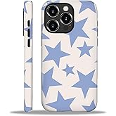 artslion for iPhone 16 Pro Case for Women Girl Men Boy, Compatible with MagSafe, Shockproof Soft Silicone & Hard PC Shell Protective Case for iPhone 16 Pro - Light Blue Stars
